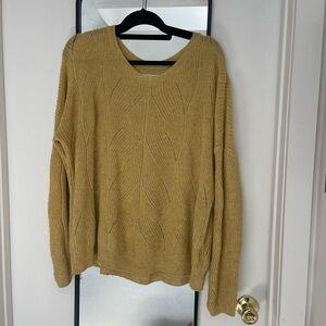Anthropologie Yellow Knit Sweater